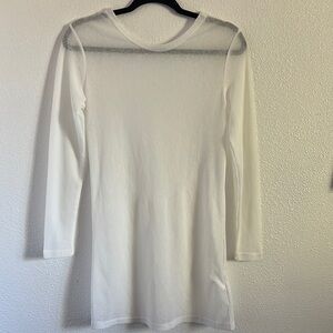 Elegant White Sheer Women's Top